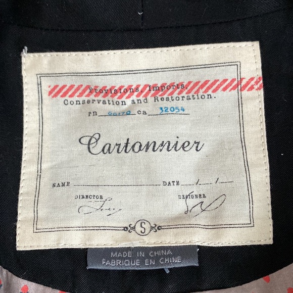 Black cropped blazer from Anthropologie size small - Picture 2 of 3